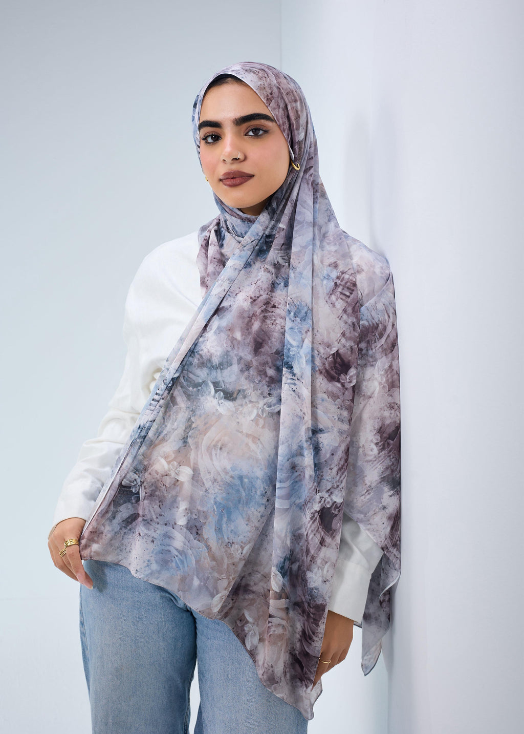 Printed Chiffon in Earthy Blush