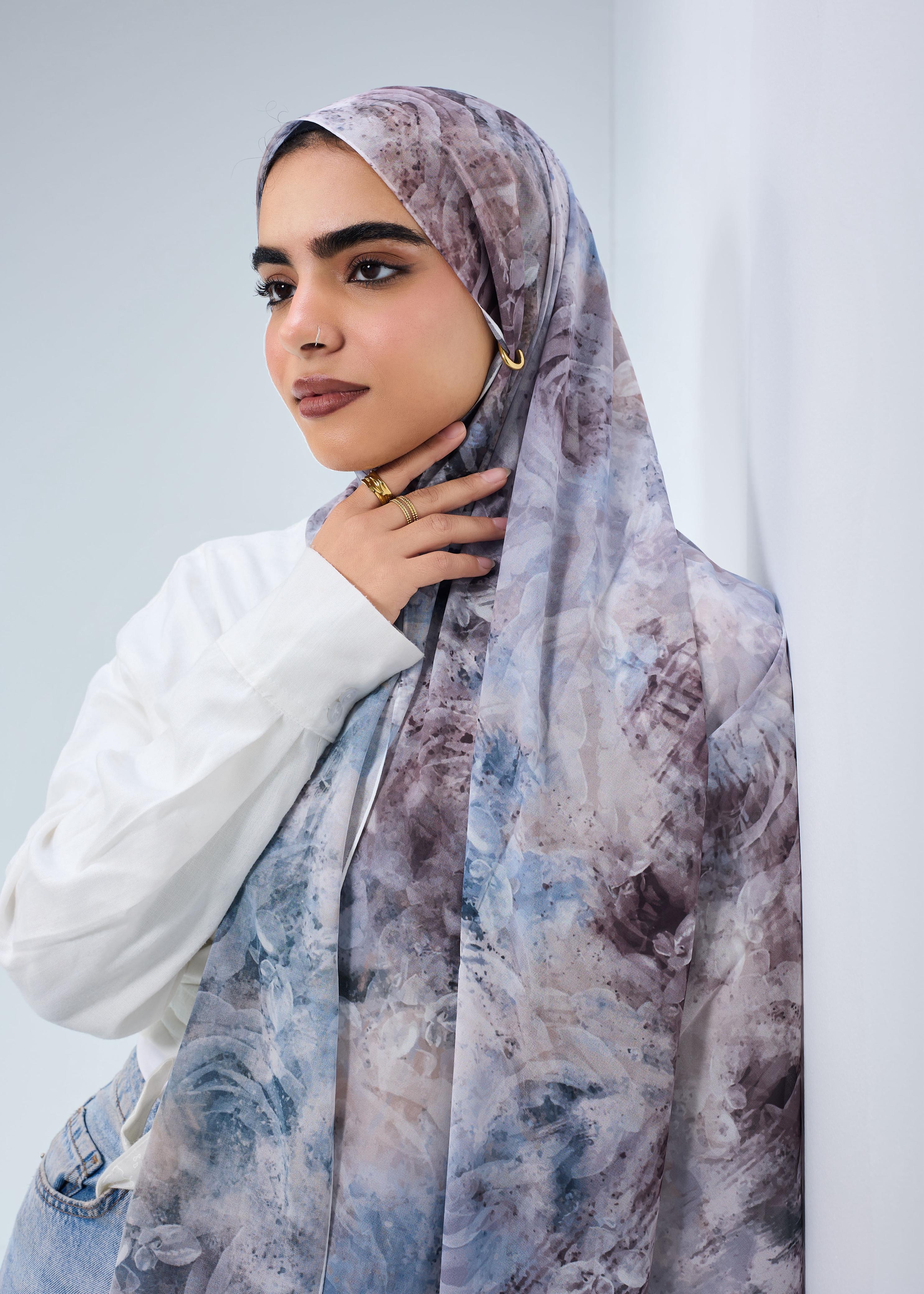 Printed Chiffon in Earthy Blush